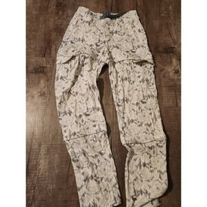 Women's ATHLETA Pants Cargo Nylon Poly Stretch Adjustable Length Floral Size 8